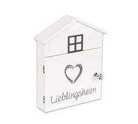 Out of the blue Cassetta Portachiavi, Legno, Bianco, 24 x 6 x 29.5 cm