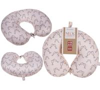 Out of the blue Cuscino cervicale con imbottitura in micropellet, bolle, ca. 28 x 28 cm, 85% poliestere e 15% elastan, imbottitura circa 100 g, con fascetta da appendere