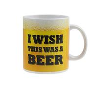 Out of The Blue - "I wish this was a beer" XL mug, 700 ml, yellow