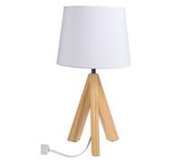 Out of the blue Lampada da Tavolo in Legno I 25 W, Bianco, 20 x 20 x 36 cm