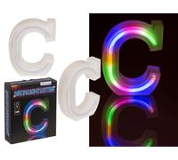 Out of the blue Lettera luminosa al neon C, altezza: 16 cm, per 2 micro batterie AAA, in confezione regalo