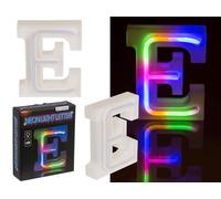 Out of the blue Lettera luminosa al neon E, altezza: 16 cm, per 2 micro batterie AAA, in confezione regalo