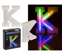 Out of the blue Lettera luminosa al neon K, altezza: 16 cm, per 2 micro batterie AAA, in confezione regalo