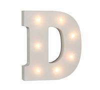 Out of the blue, Lettera luminosa, D, in legno, con 7 LED