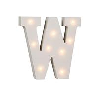 Out of the Blue, lettera W, illuminata di blu, con 9 LED