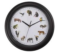 Out of the blue Orologio da Parete con Suoni di Animali, Multicolore, D: ca. 32 cm