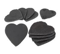 Out of the blue, Set di 4 sottobicchieri in ardesia con piedini in gomma, dimensioni circa 10 cm