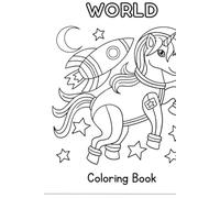 Out of This World Coloring Worksheets is Grayscale Cartoon Style