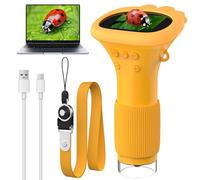 OUTACT Microscopio Digitale Bambini,Microscopio Portatile con 8 LED Regolabili,50-1000X,4 Livelli di Regolazione,con Funzione Foto Video,Giocattoli Educativi STEM da Regalo Educativo per 4-12 Anni