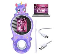 OUTACT Microscopio Portatile Digitale per Bambini, Mini Microscopio 500x con 8 LED e Custodia in Silicone Ecologico