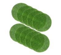 Outanaya 10 Pezzi Muschio Artificiale Sintetico Tondo Tappetino Finto per Decorazioni Matrimonio Centrotavola Fai da Te e Casa Manutenzione