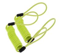 Outanaya 2 pezzi Cavo Bloccadisco in Acciaio Rivestito Giallo Sicurezza Antifurto con Design Visibile per Freno Disco Adatto Vari Modelli