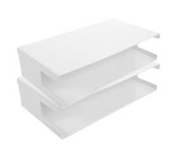 Outanaya 2 Pezzi Organizzatore Documenti da Scrivania Bianco in Plastica | Riutilizzabile, Categorizzazione Chiara, per Scuola e Camera da Letto, Supporto per Libri