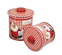 Outanaya 2 pezzi Scatole Natalizie Vintage per Dolci e Caramelle Contenitori Decorativi con Natalizi Classici Scatoline Rotonde Sicure ed Eleganti per Feste Natale