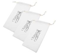 Outanaya 3 pezzi Borsa con Coulisse per Scarpe da Balletto Donna in Cotone Sacchetti Porta Scarpe da Danza Compatti e Facili da Trasportare per Scuola di Danza e Lezioni