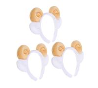 Outanaya 3pezzi Cerchietto Peluche Con Orecchie Di Capra e Corna Di Pecora Accessori Per Cosplay Feste Di Compleanno e Halloween Decorazioni Festive Design Alla Moda e Confortevole