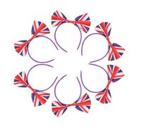 Outanaya 6pezzi Cerchietti Union Jack Con Fiocco Per Festività Uk Accessori Per Per Di Calcio Copricapo Decorativo Per Eventi e Feste Con Bandiera Britannica