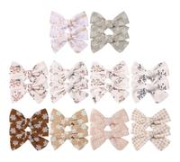 Outanaya Accessorio Chioma Bambina Leggero in Poliestere e Nastro Grosgrain 20 Pezzi Fiocco per Chioma Bambina Clip Stile Campagna, Shower e Children Day Stili multipli Stili multipli