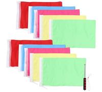 Outanaya Asta Telescopica in Acciaio Inox con Bandiera Colorata da Resistente e Portatile per Guide Turistiche Attività all Aperto e Parate Colore Casuale Colore Casuale