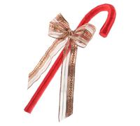 Outanaya Bastone da Passeggio Rosso con Fiocco in Plastica Poliestere, Design Unico Versatile per Costume e Gioco di Ruolo, Accessorio Natalizio di San