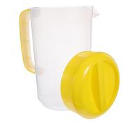Outanaya Caraffa Acqua Fredda in Plastica Pp da 4000ml con Coperchio e Scala Graduata, Facile da Pulire con Ampia Apertura, per Casa e Negozi di Tè al Latte
