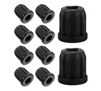 Outanaya Caster Socket Sleeve Inserti in Plastica Nera 10 Pezzi per Ruote di Sedie Girevoli e Carrelli Ufficio, Facile Montaggio e Protezione da Danni