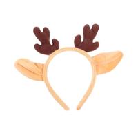 Outanaya Cerchietto Decorativo Per Chioma Corna Di Renna in Peluche Morbido, Fascia Per Bambini, Acconciatura Natalizia Traspirante Per Feste e Cosplay Di Natale