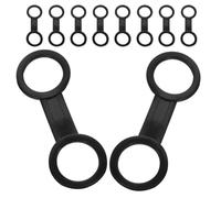 Outanaya Clip per Maschera da Snorkeling in Silicone Nero, Leggero e Facile da Trasportare, 10 Pezzi per Attività Subacquee e Avventure Sottomarine