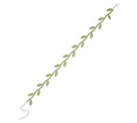 Outanaya Collana Donna Fashion in Poliestere con Ciondolo Foglia Verde Choker Corto Elegante per Donne Accessorio Raffinato per Feste e Uso Quotidiano