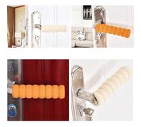 Outanaya Copri Maniglia Porta di Sicurezza a Spirale, EVA Set 5 Pezzi | Antistatico, Flessibile e Antiscivolo, Beige, per Asili e Luoghi Pubblici, Applicazione Rapida