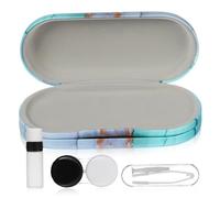 Outanaya Custodia Occhiali da Viaggio Doppio Reutilizzabile Porta Lenti e Occhiali Resistente Astuccio Portatile con Interno Imbottito per Viaggi e Uso Quotidiano