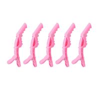Outanaya Fermagli per Chioma Divisori Professionali 15 Pezzi in Plastica Rosa, Clip a Coccodrillo Resistenti per Uso Parrucchiere, Styling Chioma, Acconciature, Trucco e Lavaggi del Viso