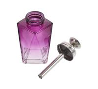 Outanaya Flacone a Pompa per Manicure da 150 Ml Erogatore a Pressione Anti-Perdite in Vetro Viola Contenitore Portatile Ricaricabile per Solvente Unghie per Viaggi e Uso Professionale