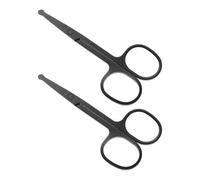 Outanaya Forbici Per Peli Del Naso in Acciaio Inossidabile 2 Pezzi Con Punte Arrotondate Per Rifinitura Viso Uomo e Donna, Tagliacapelli Manuale Piccolo Per Viaggi e Toelettatura Completa