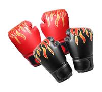 Outanaya Guanti da Boxe in Pu e Eva, 2 Paia Sicuri e Comodi per Allenamento e Pratica di Muay Thai Design Colorato e Adatto ai Piccoli