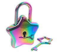 Outanaya Lucchetto Forma di Stella per DIY Serratura Decorativa Colorata con Chiave Antiruggine e Resistente per Diario e Viaggi