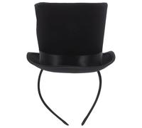 Outanaya Piccolo Cappello a Cilindro in Feltro Nero per Feste e Banchetti, Copricapo da Mago Leggero Anallergico, Accessorio Cosplay per Travestimenti e Spettacoli Teatrali