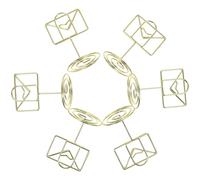 Outanaya Place Card Holder Metallo 20 Pezzi, Porta Cartelli e Memo con Design Semplice per Matrimoni e Prima Comunione