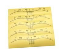 Outanaya Righello per Sopracciglia Monouso 10 Pezzi Giallo Mini Calibro a Corsoio Leggero Strumento di Misura Compatto per Trucco e Modellare Sopracciglia da Viaggio