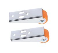 Outanaya Ruote per Binario Porta Scorrevole in Nailon e Galvanize, 2 Pezzi, per Porte in Legno, Installazione Facile, Scorrimento Fluido, Alta Portata per Casa e Ufficio