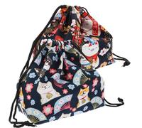 Outanaya Sacchetto Merenda Portatile in Cotone 2 Pezzi Riutilizzabile Borsa per Pranzo Facile da Trasportare Design Semplice, per Ufficio e Uso Outdoor