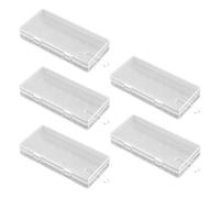 Outanaya Scatola Porta Batterie AA da 5 Pezzi in Plastica, Organizer Batteria Ricaricabile con 8 Scomparti, Custodia Versatile per Casa e Ufficio