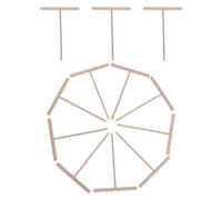 Outanaya Set 12 Pezzi Spargitore per Crepes in Legno a Forma di T, Bastoncini per Spalmare Pastella Distribuzione Precisa e Pulizia Facile, per Ristoranti e Food Truck