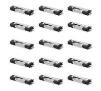 Outanaya Set 15 Pezzi Clip in Metallo Portatile Molla per Cartelle e Raccoglitori, per Ufficio e Magazzino, Colore Argento Resistente