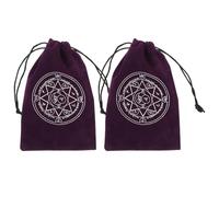 Outanaya Set 2 Pezzi Borsa Porta Carte dei Tarocchi in Flanella Morbida Coulisse di Sicurezza Sacchetto Porta Tarocchi Lussuoso e Compatto per Conservazione e Trasporto per