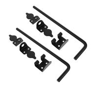 Outanaya Set 2 Pezzi Chiavistelli per Cancello in Acciaio Resistente Asta di Caduta 12 Pollici per Recinzione Esterna in Legno e Metallo Fermo di Terra per Porte da Giardino e Cancelli