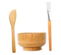 Outanaya Set Ciotole Per Miscelare Maschere Viso Legno 3 Pezzi Riutilizzabile Kit Fai Da Te Accessori Bellezza Per Cura Pelle Viso Professionale Uso Domestico