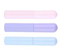 Outanaya Set da 3 Pennelli Labbra in Silicone per Applicazione Professionale, Morbidi e Delicati, per Rossetto e Correttore, Pratici e Portatili
