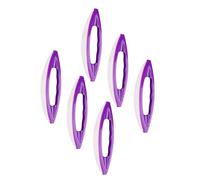 Outanaya Set da 6 Pennelli per Nail Art in Pelle di Pecora Viola, Strumenti per Lucidatura Unghie e Ceretta, Buffer e Lima Portatile per Manicure Professionale e Uso Domestico