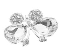 Outanaya Spilla Farfalla in Cristallo Bianco Decorativa in Lega per Abbigliamento e Accessori, Elegante e Affascinante per Abiti e Lavori Fai da Te